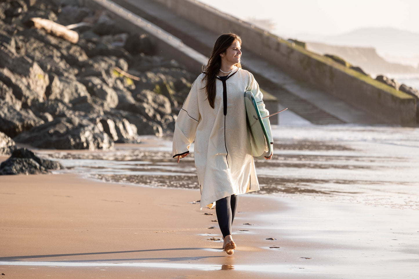 Moroccan Beach Poncho - Pearl Edition