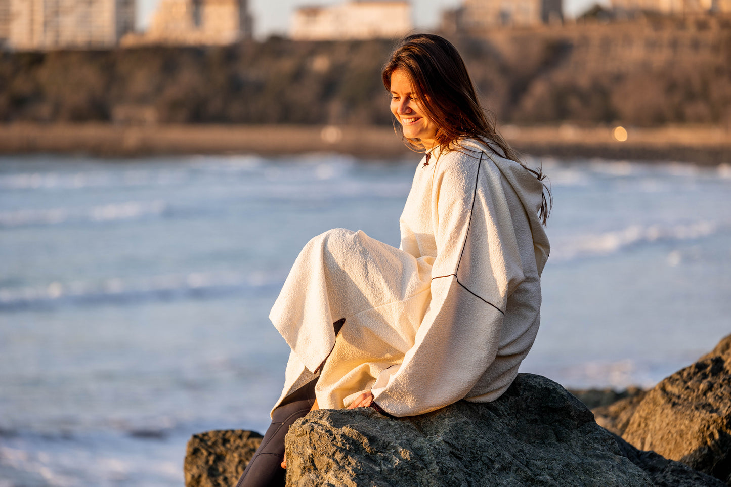 Moroccan Beach Poncho - Pearl Edition