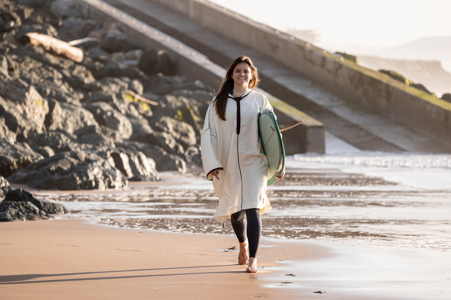 Moroccan Beach Poncho - Pearl Edition